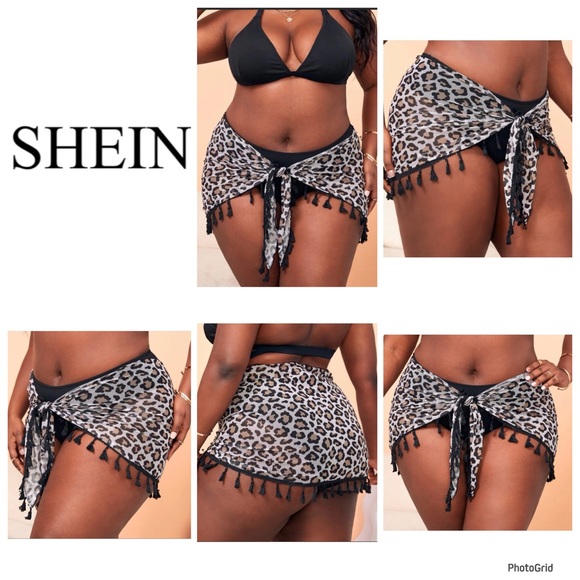 SHEIN Other - Shein 4XL plus size leopard swimsuit cover up NEW